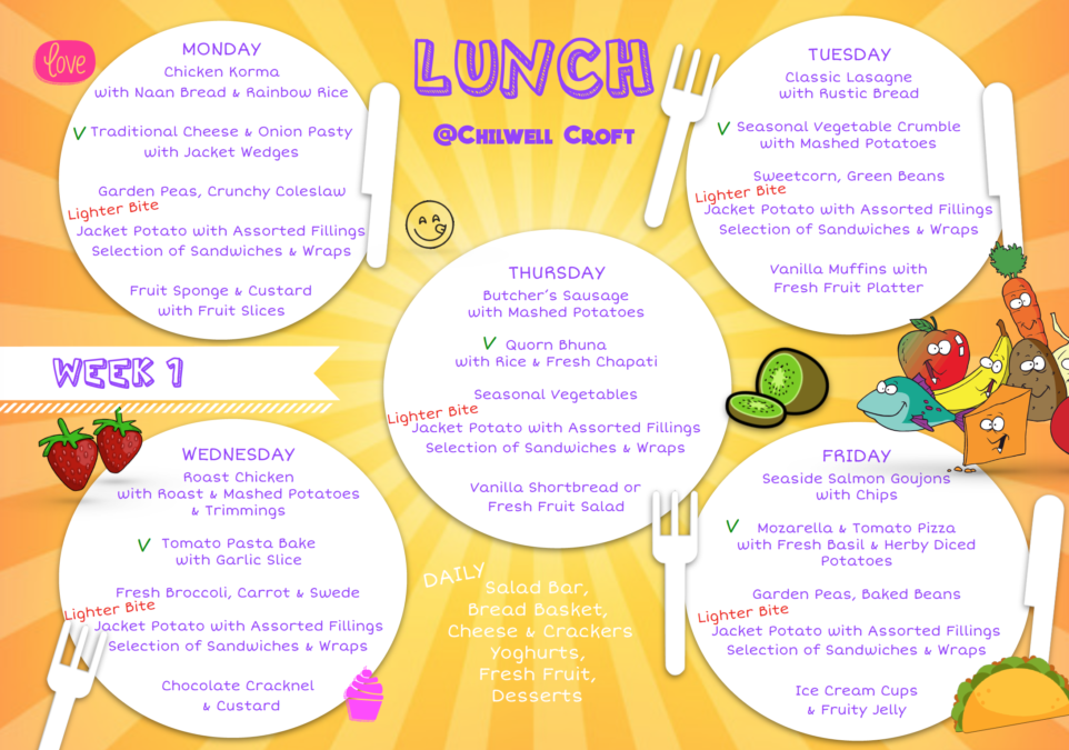 School Menu | Chilwell Croft Academy